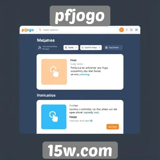 exploração da interface do site pfjogo